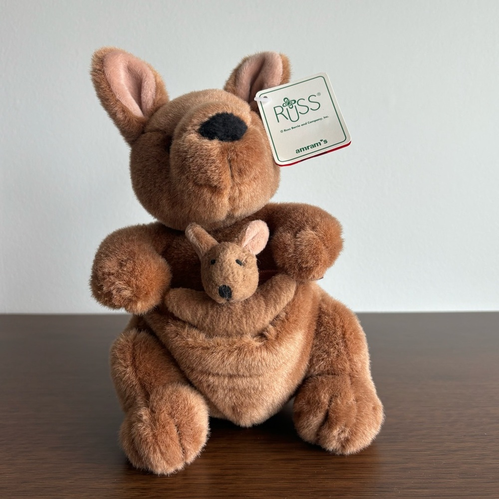 Russ “Ossie” Kangaroo Plush With Removable Baby